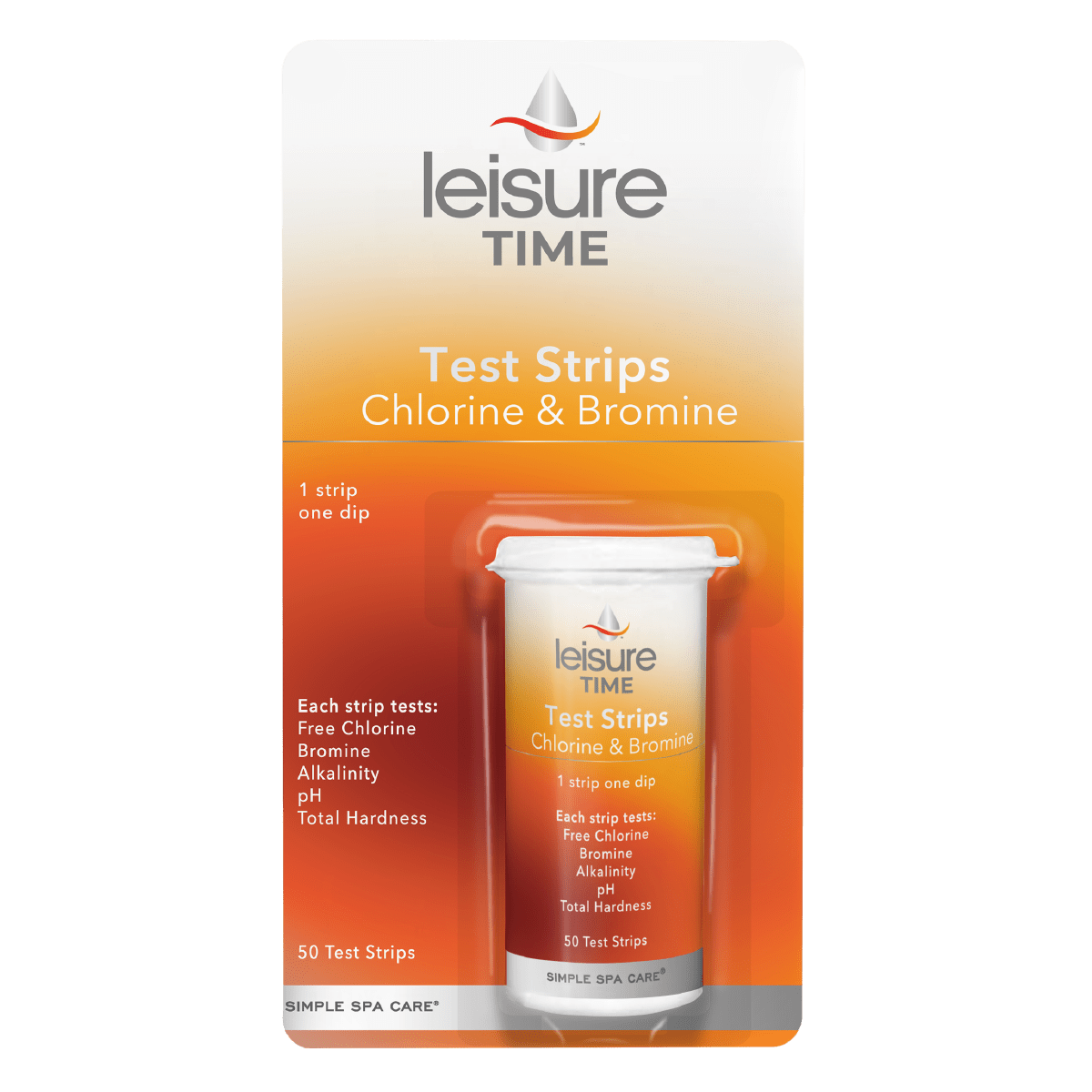 Leisure Time - Spa & Hot Tub Test Strips - Bromine/Chlorine- Item# 45006A 